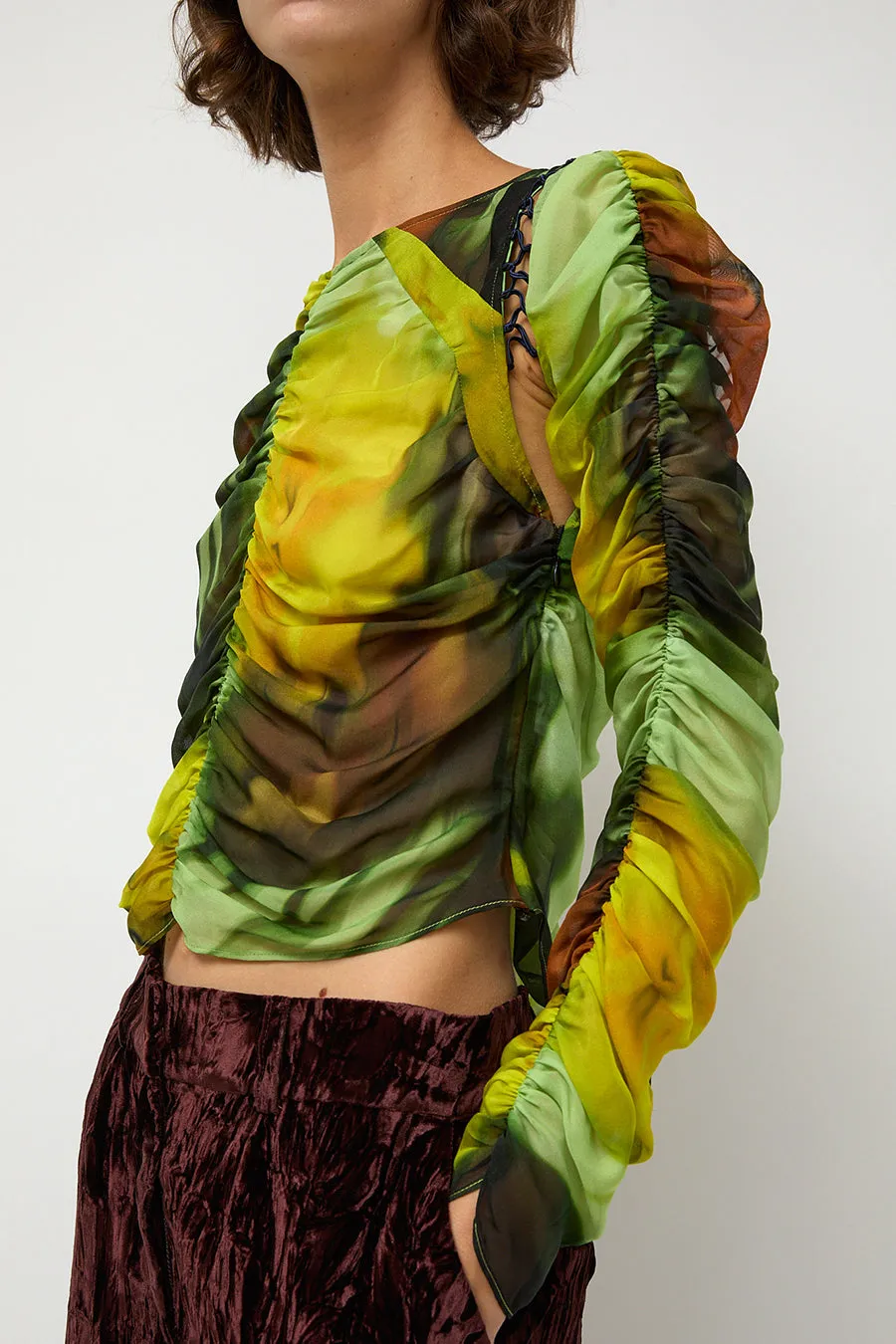 Collina Strada Gathered Delilah Top in Melting Bloom sold by No. 6 product image thumbnail 2