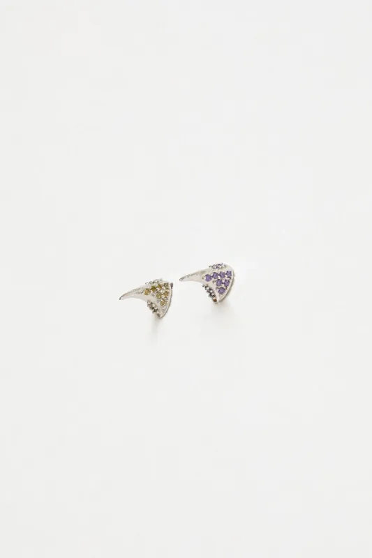 Collina Strada Rhinestone Studs in Amethyst Soft Yellow sold by No. 6