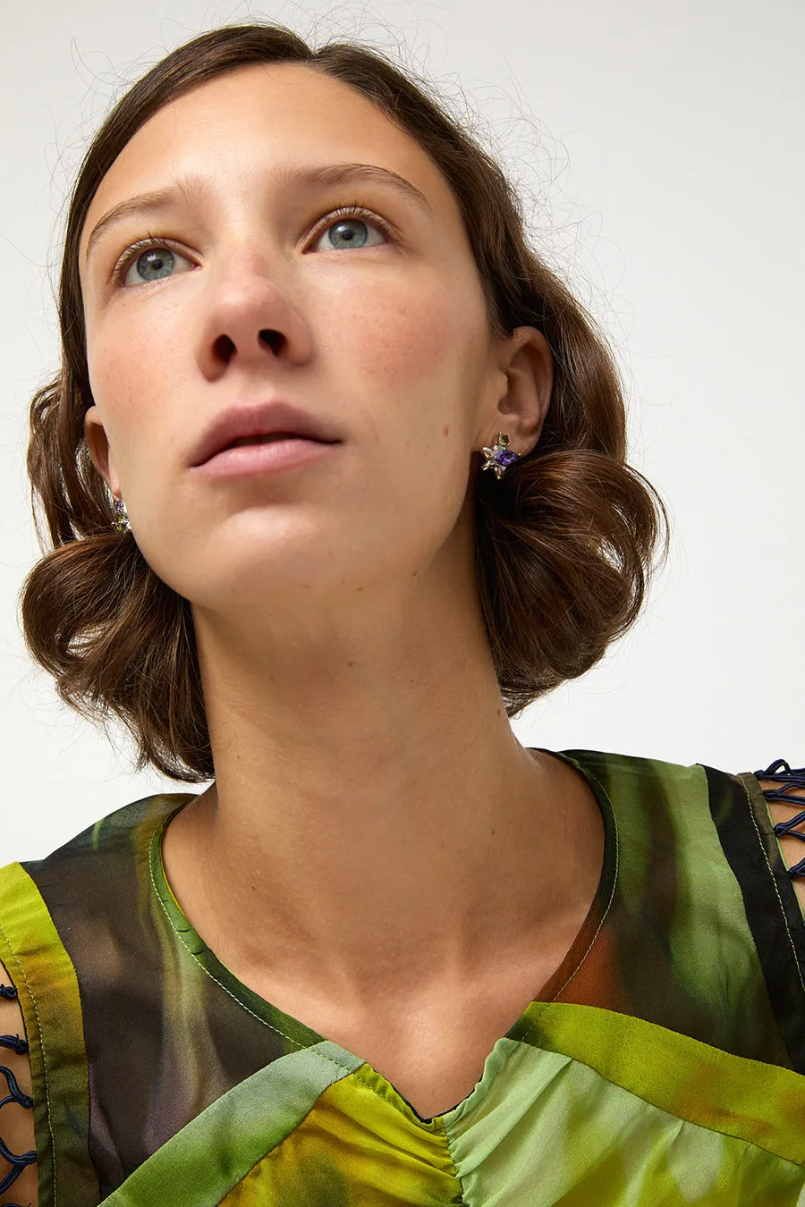 Collina Strada Stella Studs in Olive Amethyst sold by No. 6 product image thumbnail 3