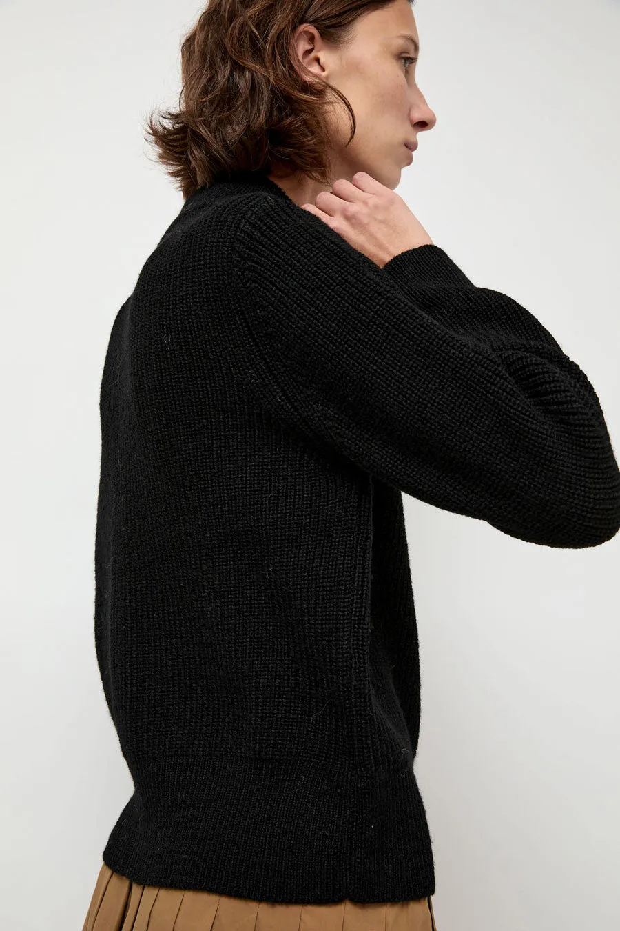 Rue Blanche Raw Blouson Cardigan in Black sold by No. 6 product image thumbnail 4