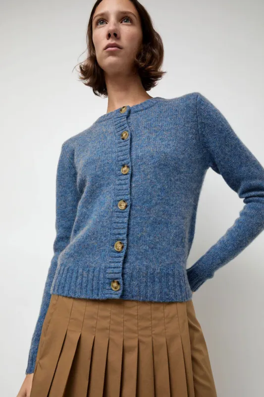 Rue Blanche Scottish Cardigan in Greekblue made by No. 6