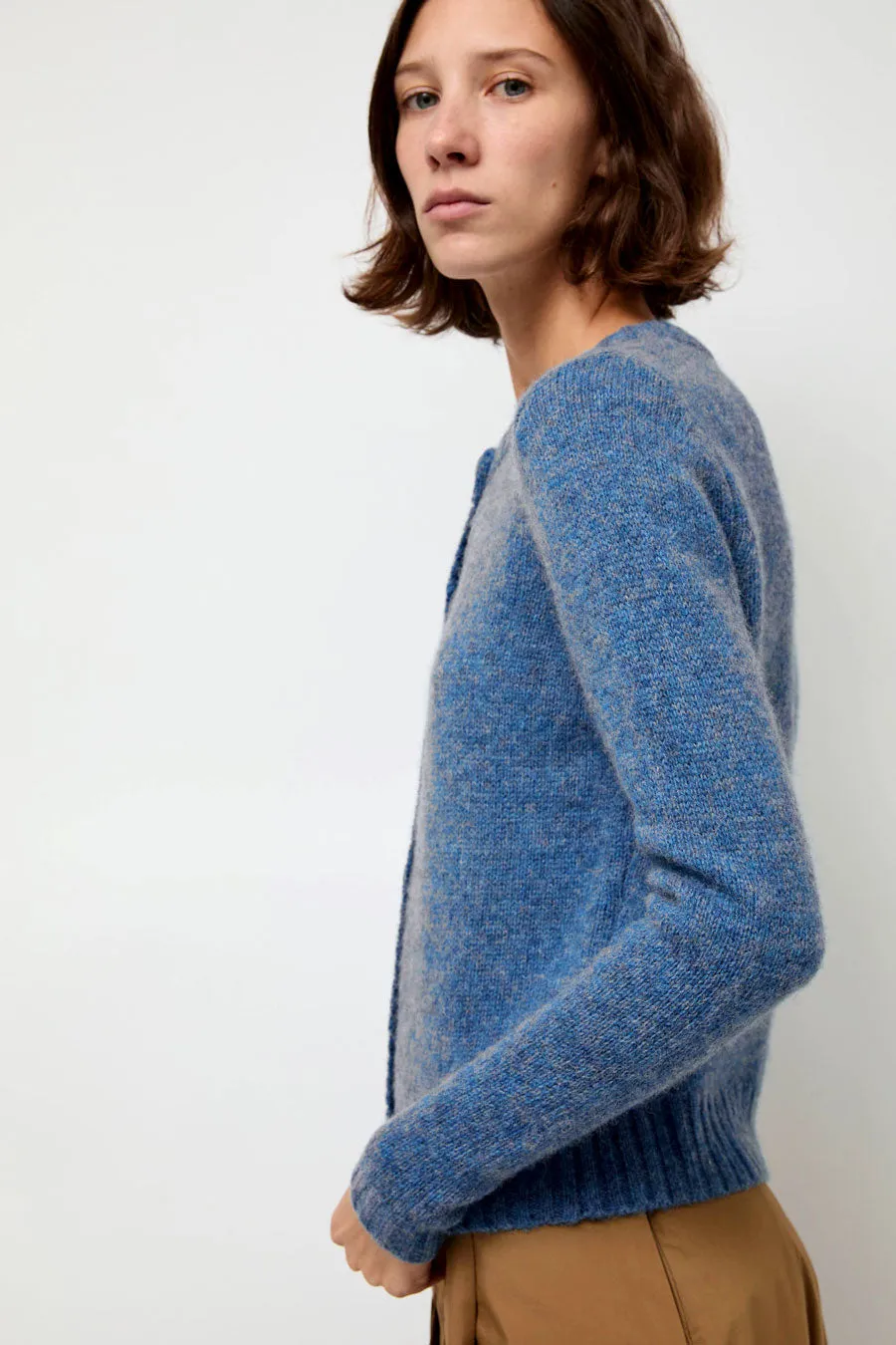 Rue Blanche Scottish Cardigan in Greekblue sold by No. 6 product image thumbnail 2