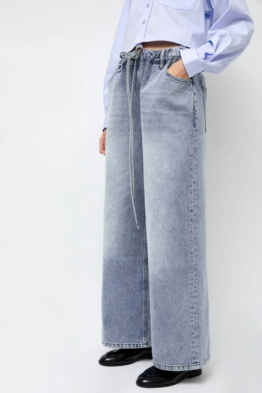 Highlight Studio Denim Sharing Pants in Light Blue sold by No. 6 product image thumbnail 2