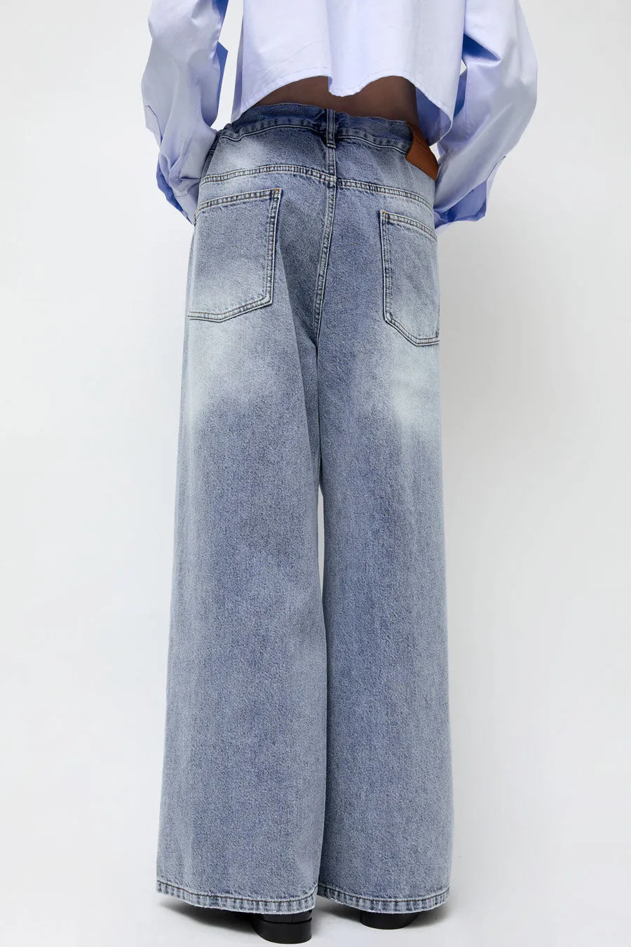 Highlight Studio Denim Sharing Pants in Light Blue sold by No. 6 product image thumbnail 5