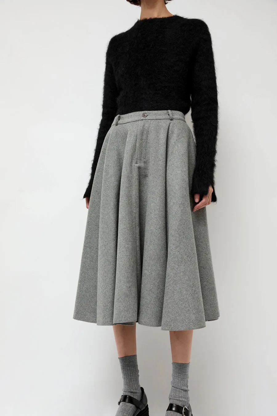 Highlight Studio Wool Mid Flared Skirt in Gray sold by No. 6 product image thumbnail 2