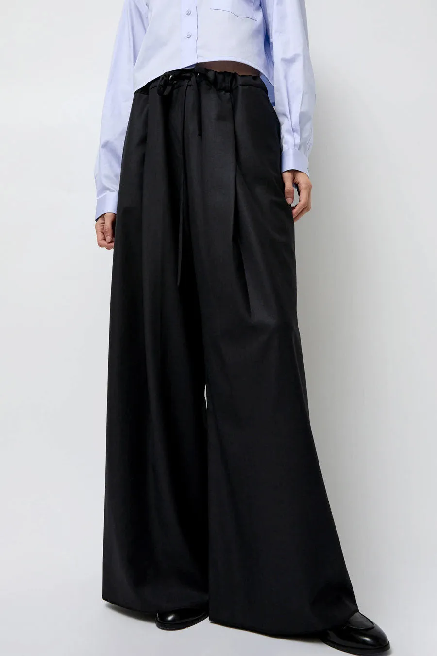 Highlight Studio Virgin Wool Tailored Shared Pants in Black sold by No. 6 product image thumbnail 4