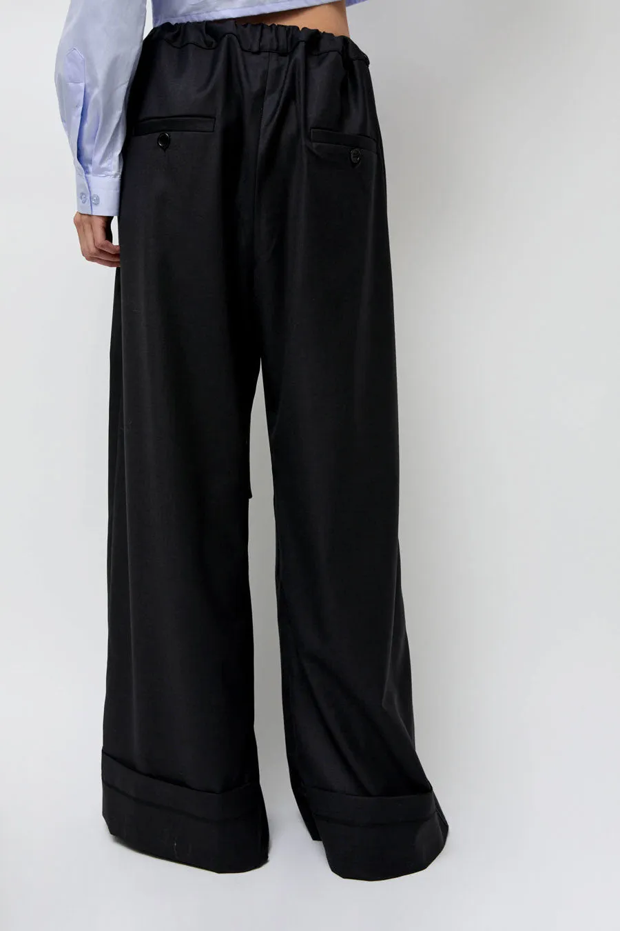 Highlight Studio Virgin Wool Tailored Shared Pants in Black sold by No. 6 product image thumbnail 5