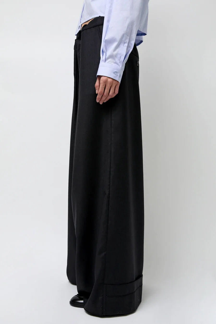 Highlight Studio Virgin Wool Tailored Shared Pants in Black sold by No. 6 product image thumbnail 2