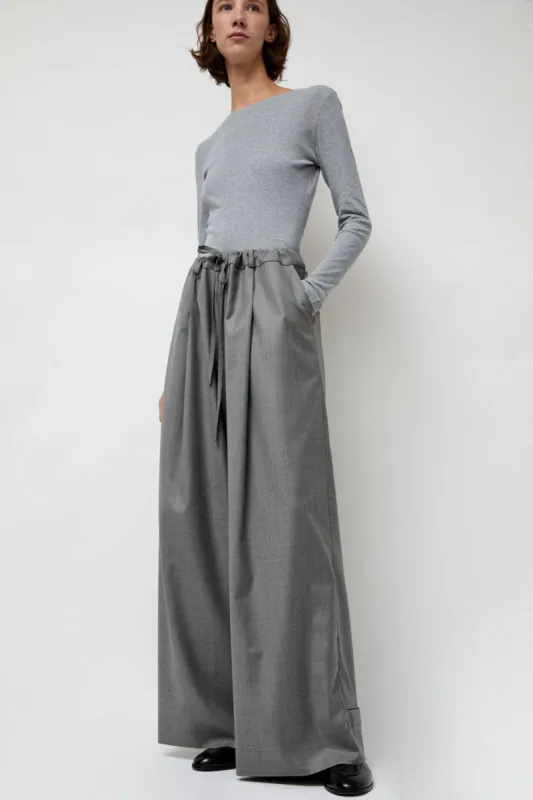 Highlight Studio Virgin Wool Tailored Shared Pants in Gray sold by No. 6