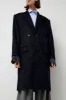Highlight Studio Wool Single Breasted Coat in Navy sold by No. 6