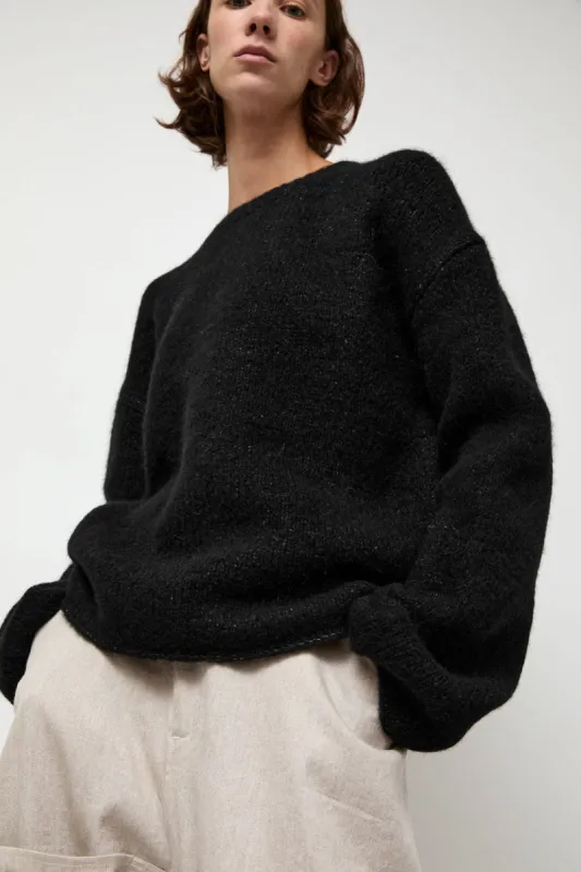 Lauren Manoogian Vello Crewneck in Black sold by No. 6