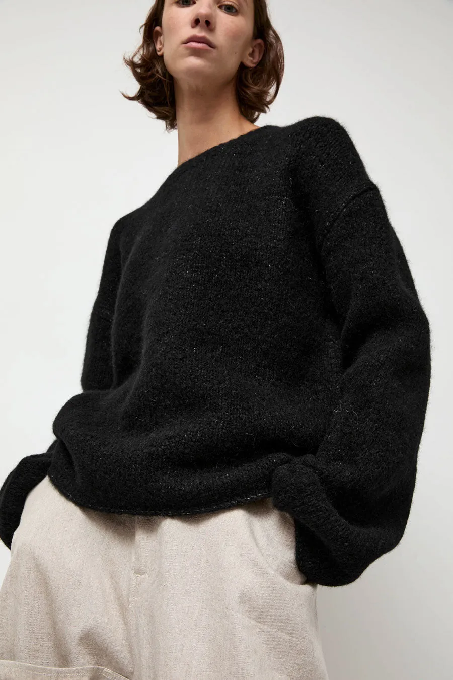 Lauren Manoogian Vello Crewneck in Black sold by No. 6