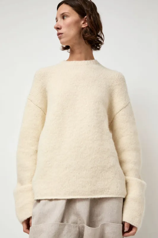Lauren Manoogian Vello Crewneck in Raw White sold by No. 6