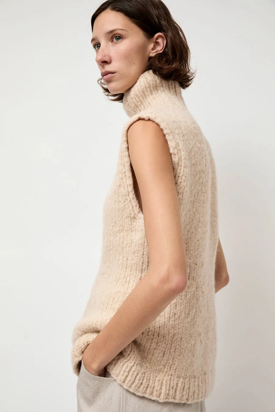 Lauren Manoogian Handknit Peplum Shell in Alabaster sold by No. 6 product image thumbnail 4
