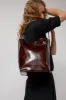 Modern Weaving Single Strap Crossbody Bag in Burgundy sold by No. 6