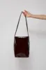 Modern Weaving Single Strap Crossbody Bag in Burgundy sold by No. 6