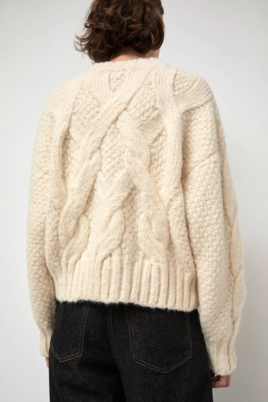 NYMANE Rita Cable Sweater in Ivory sold by No. 6 product image thumbnail 5