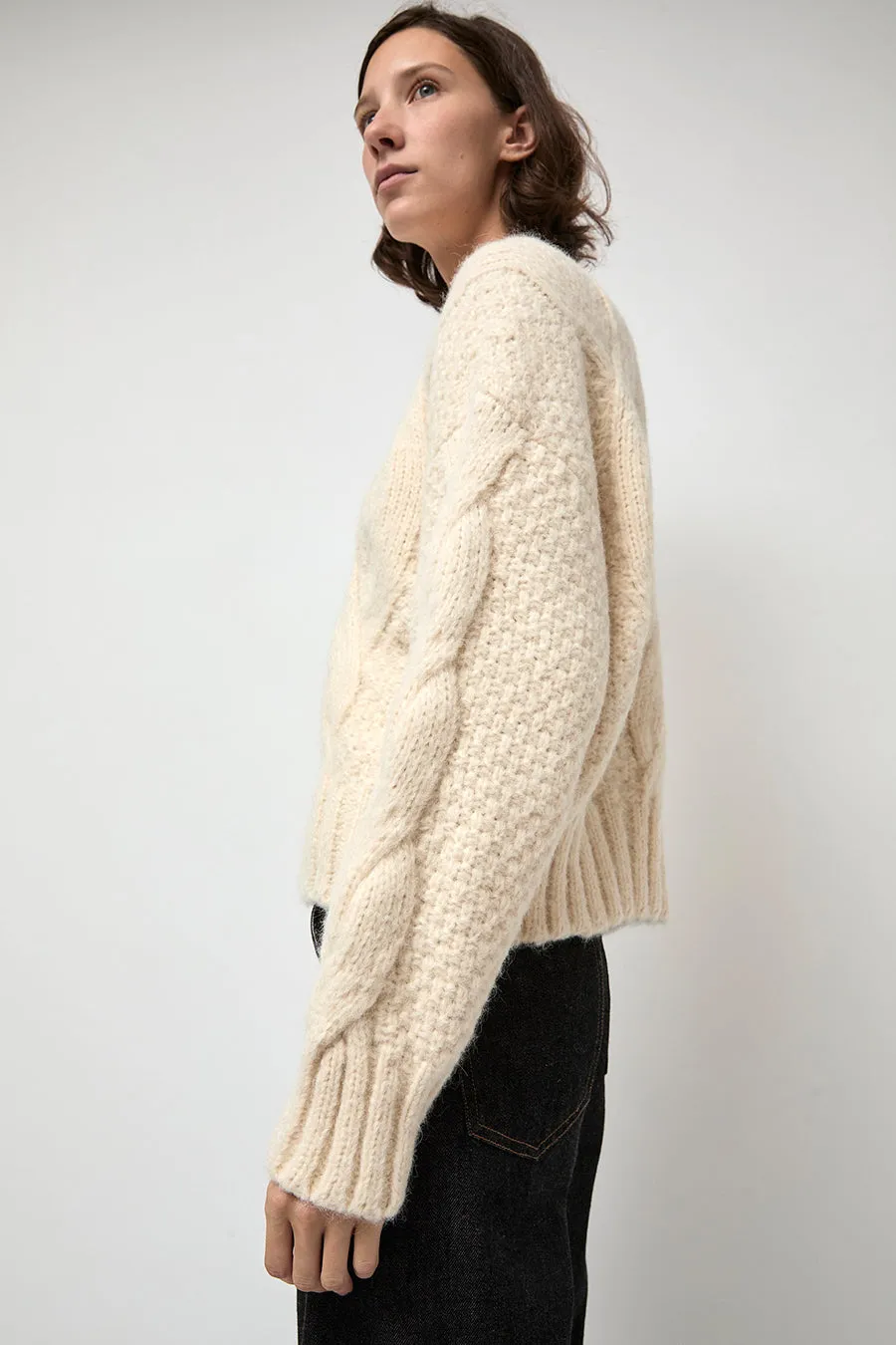NYMANE Rita Cable Sweater in Ivory sold by No. 6 product image thumbnail 4