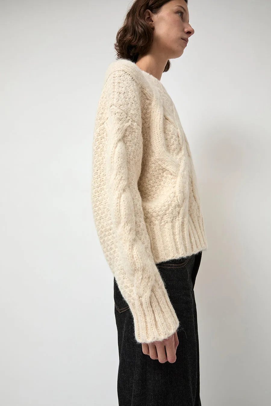 NYMANE Rita Cable Sweater in Ivory sold by No. 6 product image thumbnail 3