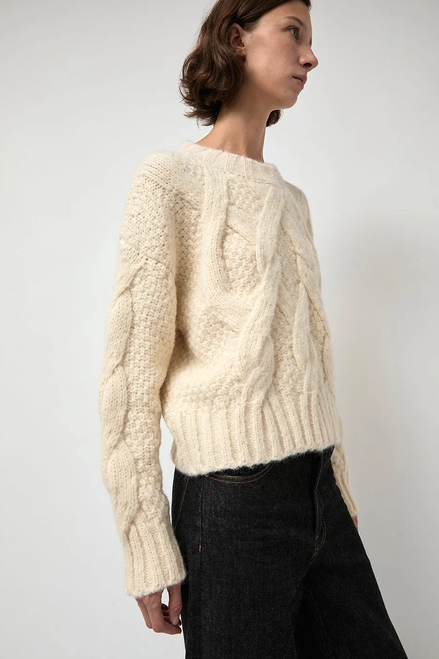 NYMANE Rita Cable Sweater in Ivory sold by No. 6 product image thumbnail 2