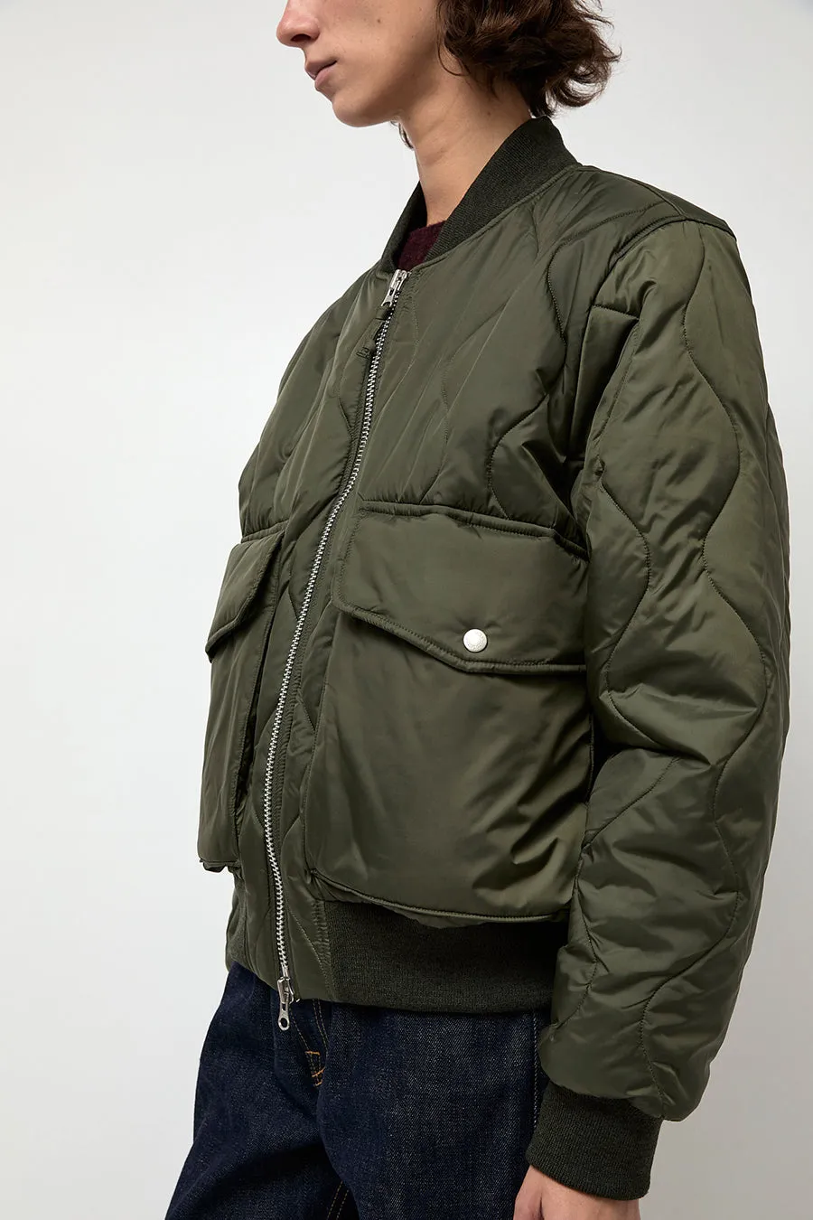 YMC x Lavenham Bomber Jacket in Olive sold by No. 6 product image thumbnail 3
