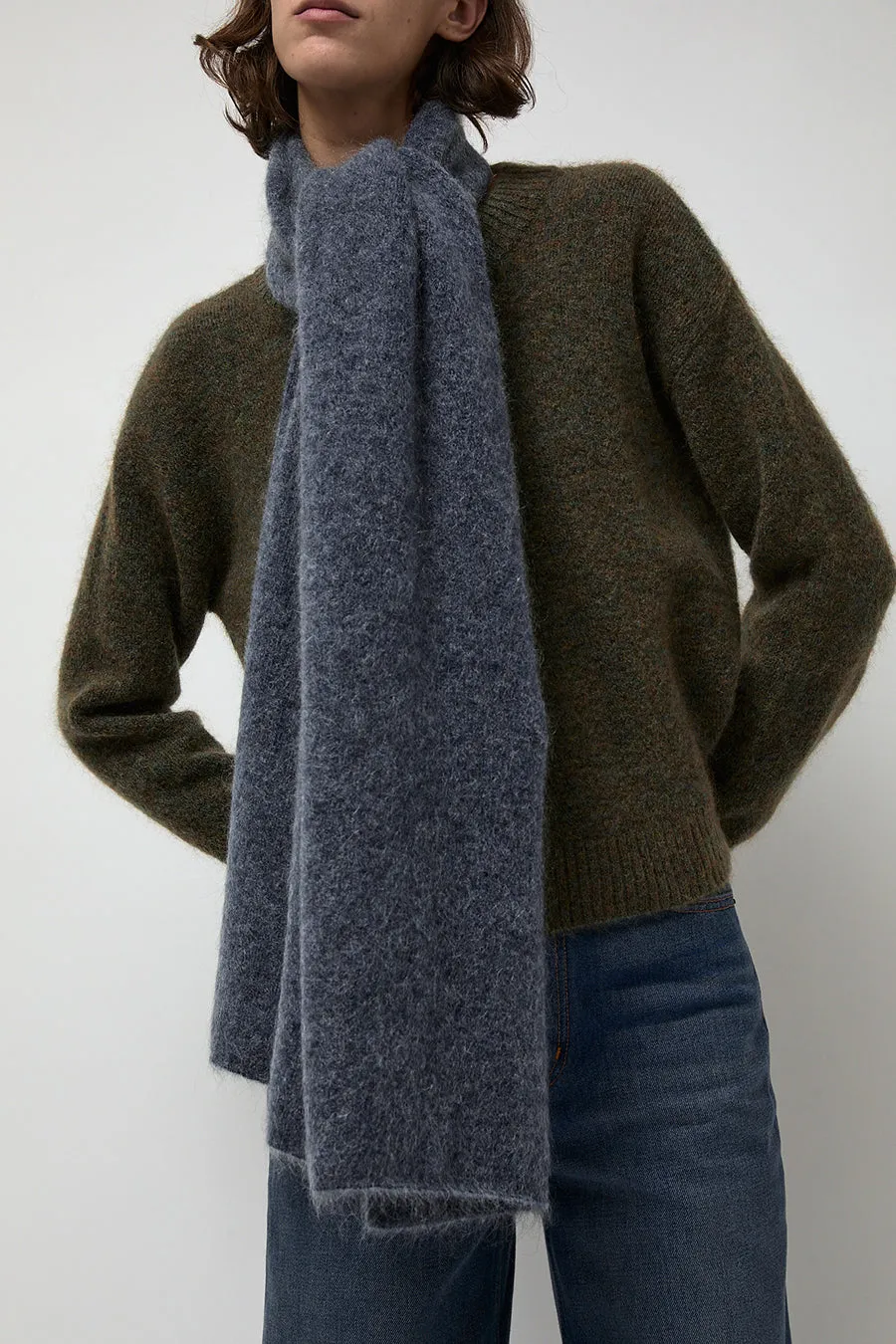 Rue Blanche Mokid Scarf in Storm sold by No. 6