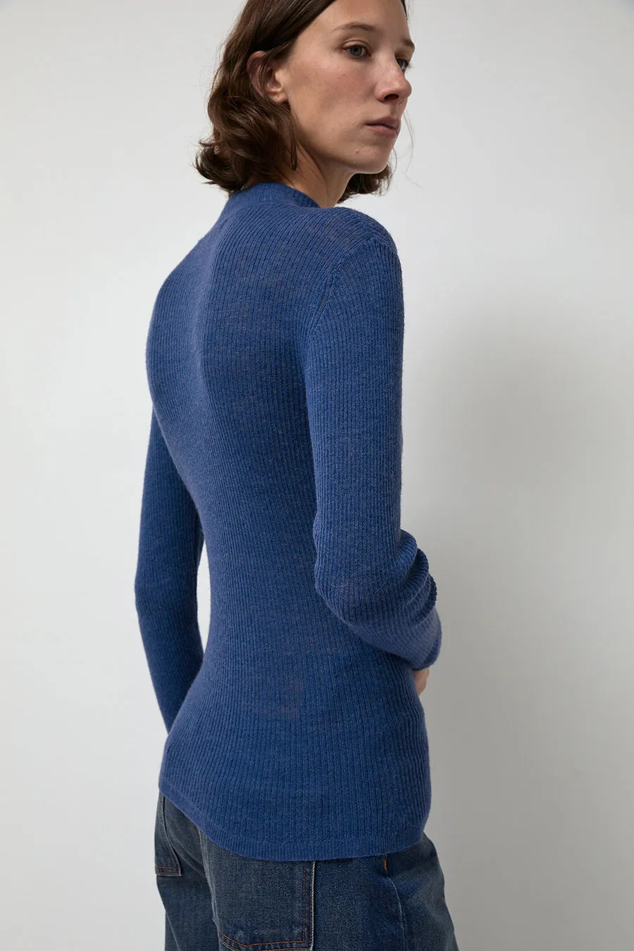 Rue Blanche Ribalpa Turtleneck in Blue sold by No. 6 product image thumbnail 4