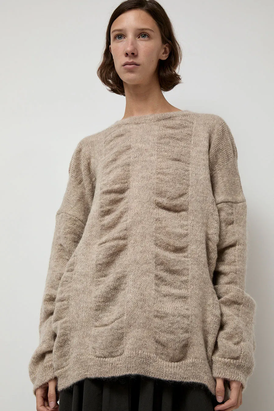 Black Crane Waterfall Sweater in Natural sold by No. 6