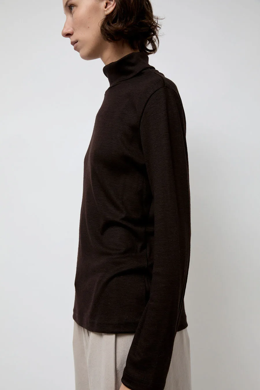 Black Crane Wool Turtle Neck in Cacao sold by No. 6 product image thumbnail 3