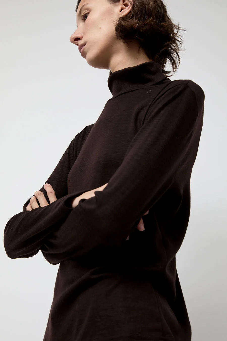 Black Crane Wool Turtle Neck in Cacao sold by No. 6 product image thumbnail 2