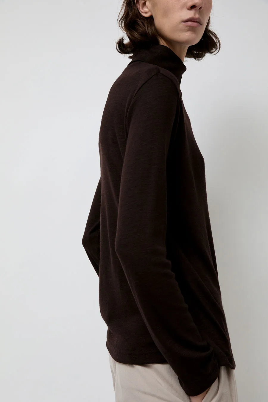 Black Crane Wool Turtle Neck in Cacao sold by No. 6 product image thumbnail 4