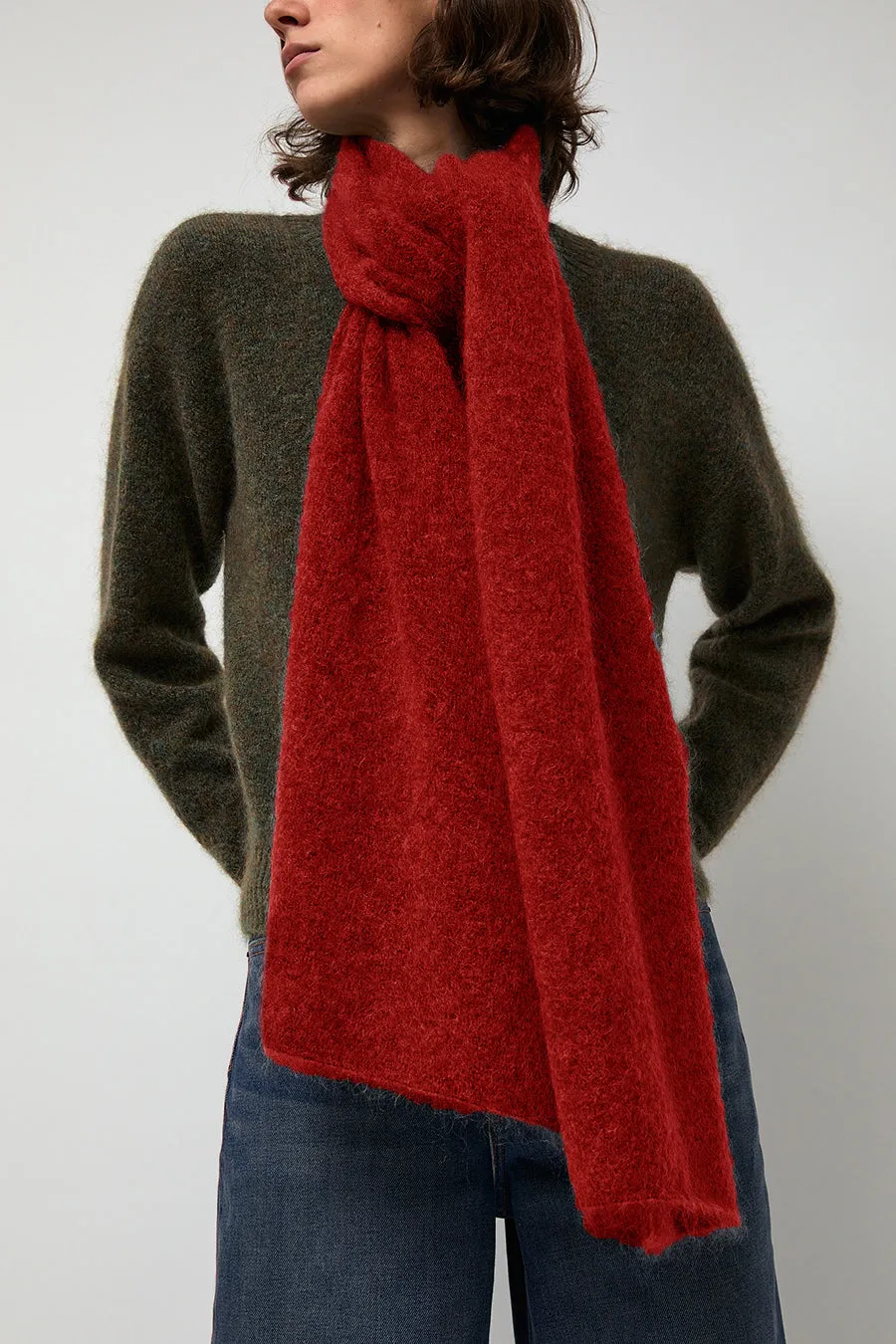 Rue Blanche Mokid Scarf in Red sold by No. 6
