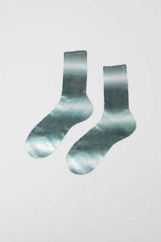 Maria La Rosa Luce Laminated Socks in Grey sold by No. 6