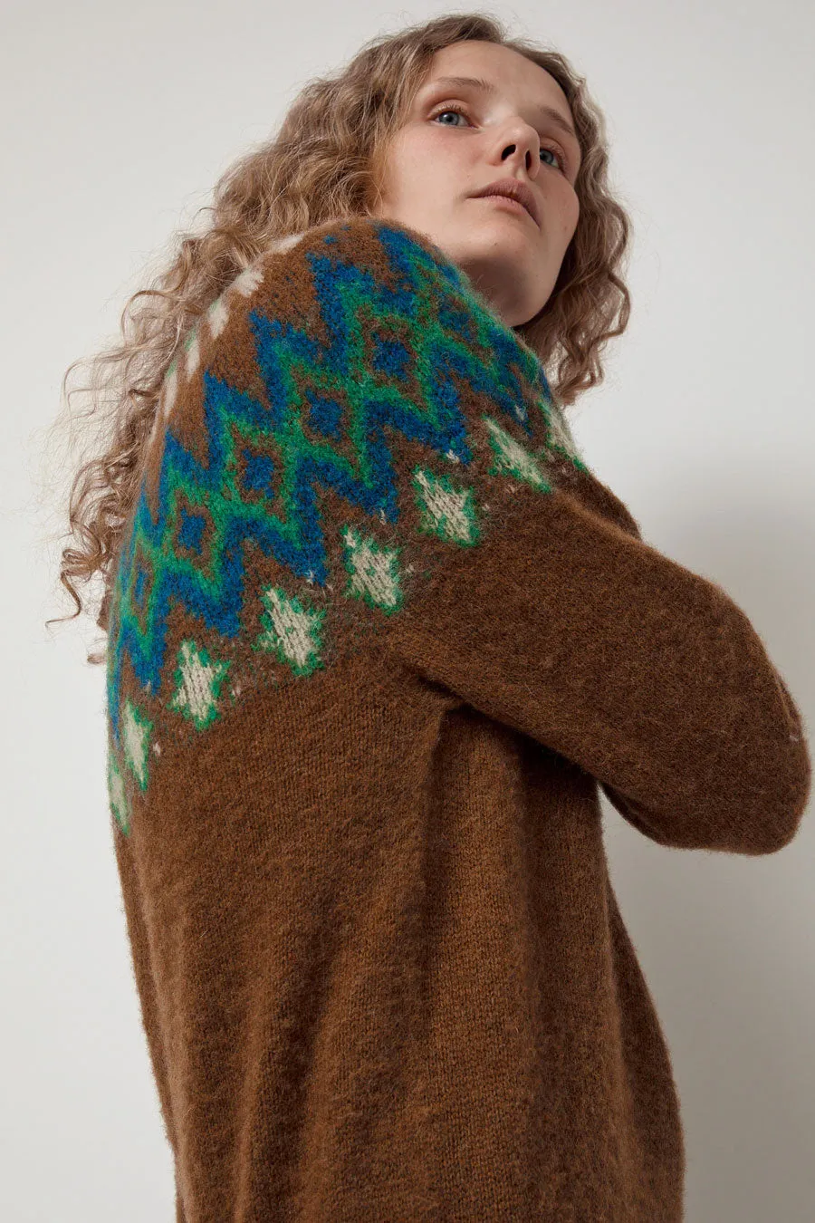 HOWLIN' Future Fantasy Fairisle Sweater in Nut sold by No. 6 product image thumbnail 2