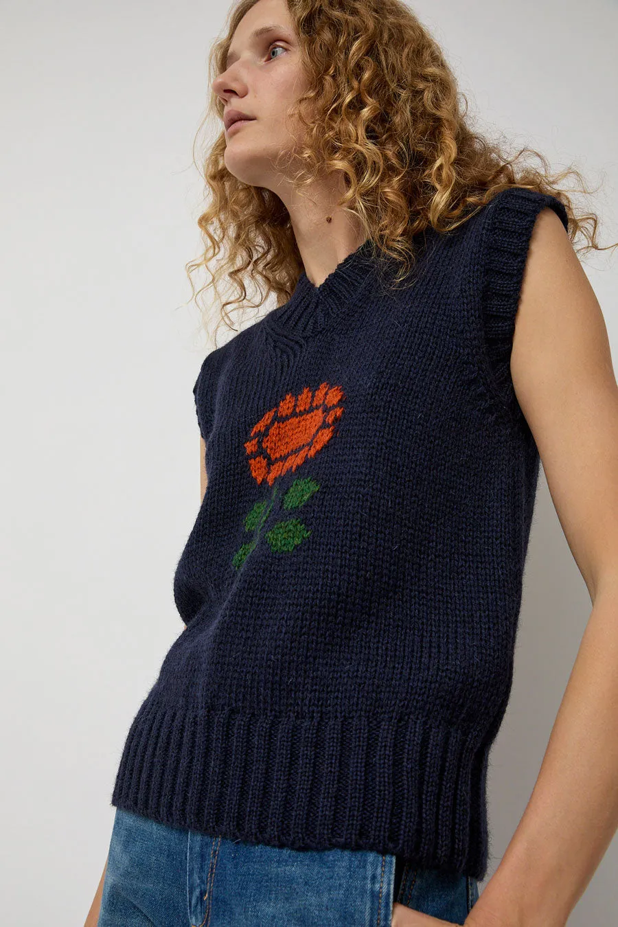 HOWLIN' Close to the Flower Vest in Navy sold by No. 6 product image thumbnail 2