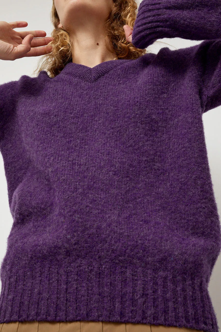 HOWLIN' Future Memories V Neck Sweater in Lavender sold by No. 6 product image thumbnail 2