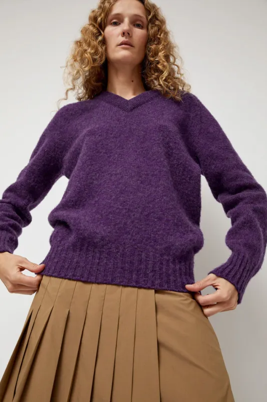 HOWLIN' Future Memories V Neck Sweater in Lavender sold by No. 6