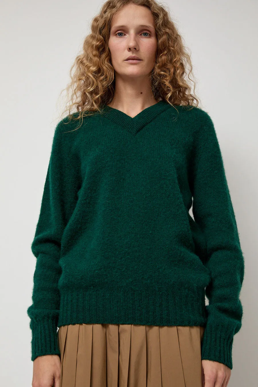 HOWLIN' Future Memories V Neck Sweater in Forest sold by No. 6