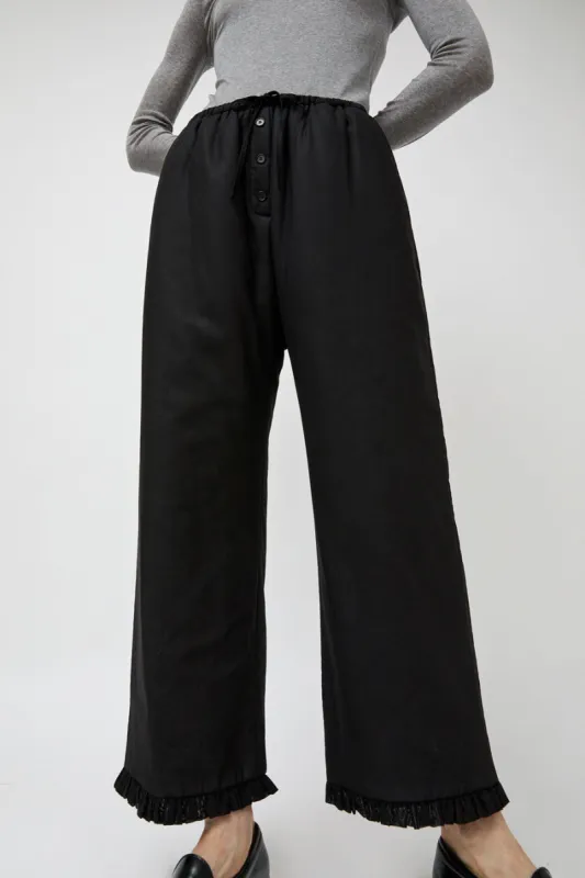 Amomento Frill Padded Pants in Black sold by No. 6