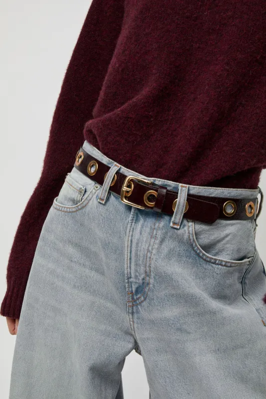 Herbert Frere Soeur La Grande Keller Crispy Belt in Crispy Cerise Noire sold by No. 6