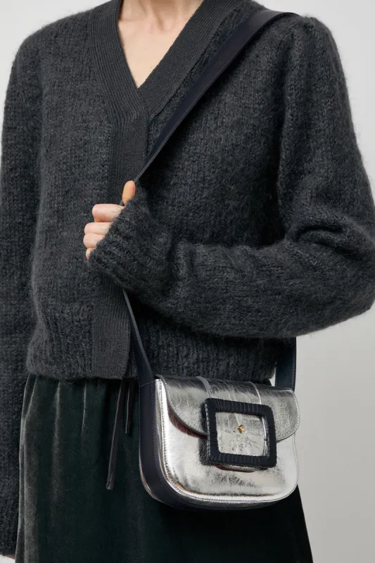 Herbert Frere Soeur Le June Laminato Bag in Laminato Argent and Marine sold by No. 6