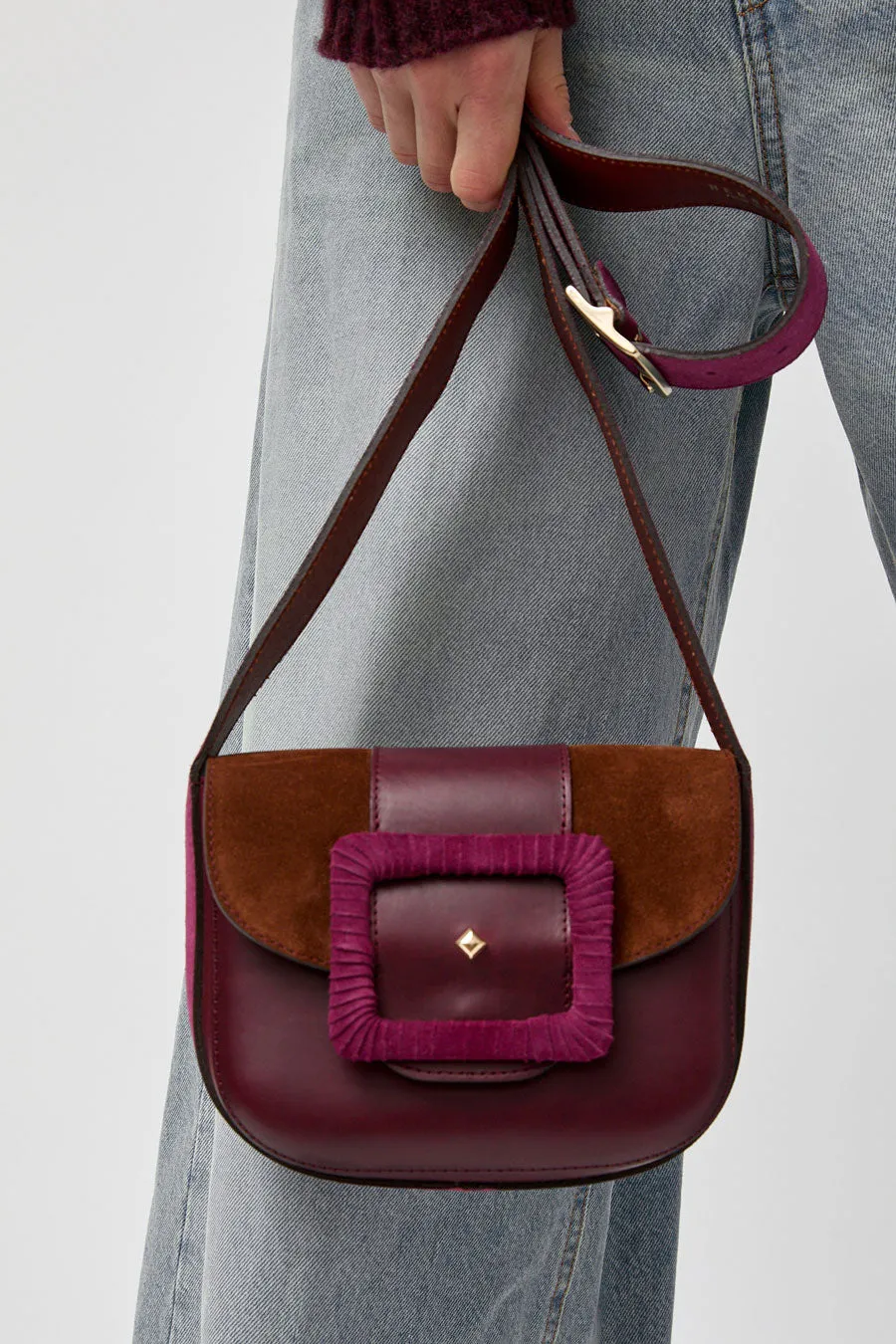 Herbert Frere Soeur Le June Bi-Mat Bag in Bordeaux and Choco Camp and Cardinal sold by No. 6 product image thumbnail 2