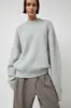 Amomento Fluffy Long Sleeve Pullover in Light Grey sold by No. 6