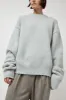 Amomento Fluffy Long Sleeve Pullover in Light Grey sold by No. 6