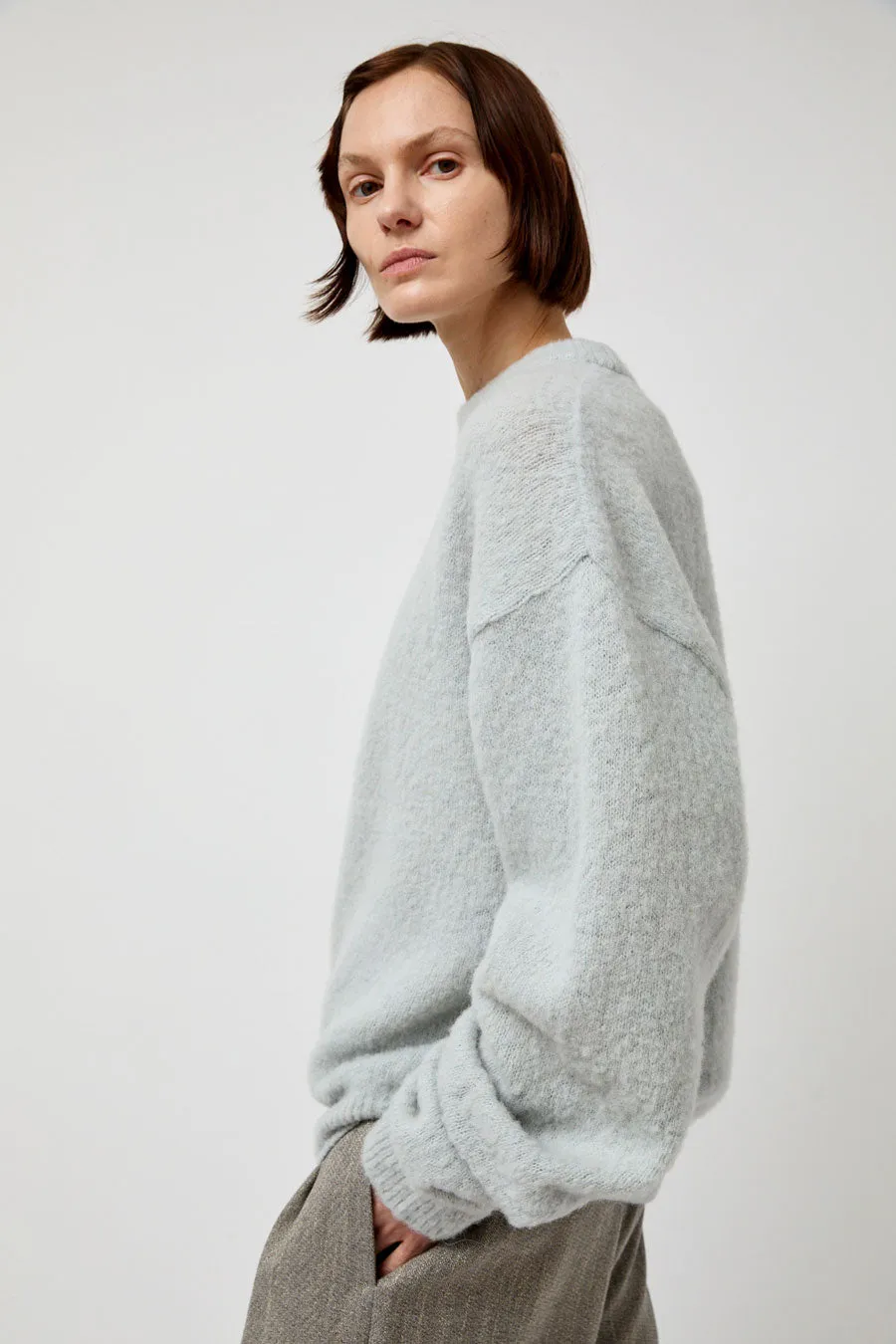 Amomento Fluffy Long Sleeve Pullover in Light Grey sold by No. 6 product image thumbnail 2