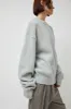 Amomento Fluffy Long Sleeve Pullover in Light Grey sold by No. 6