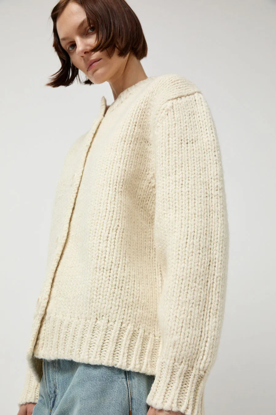 Amomento Hand Knitted Cardigan in Ecru sold by No. 6 product image thumbnail 3