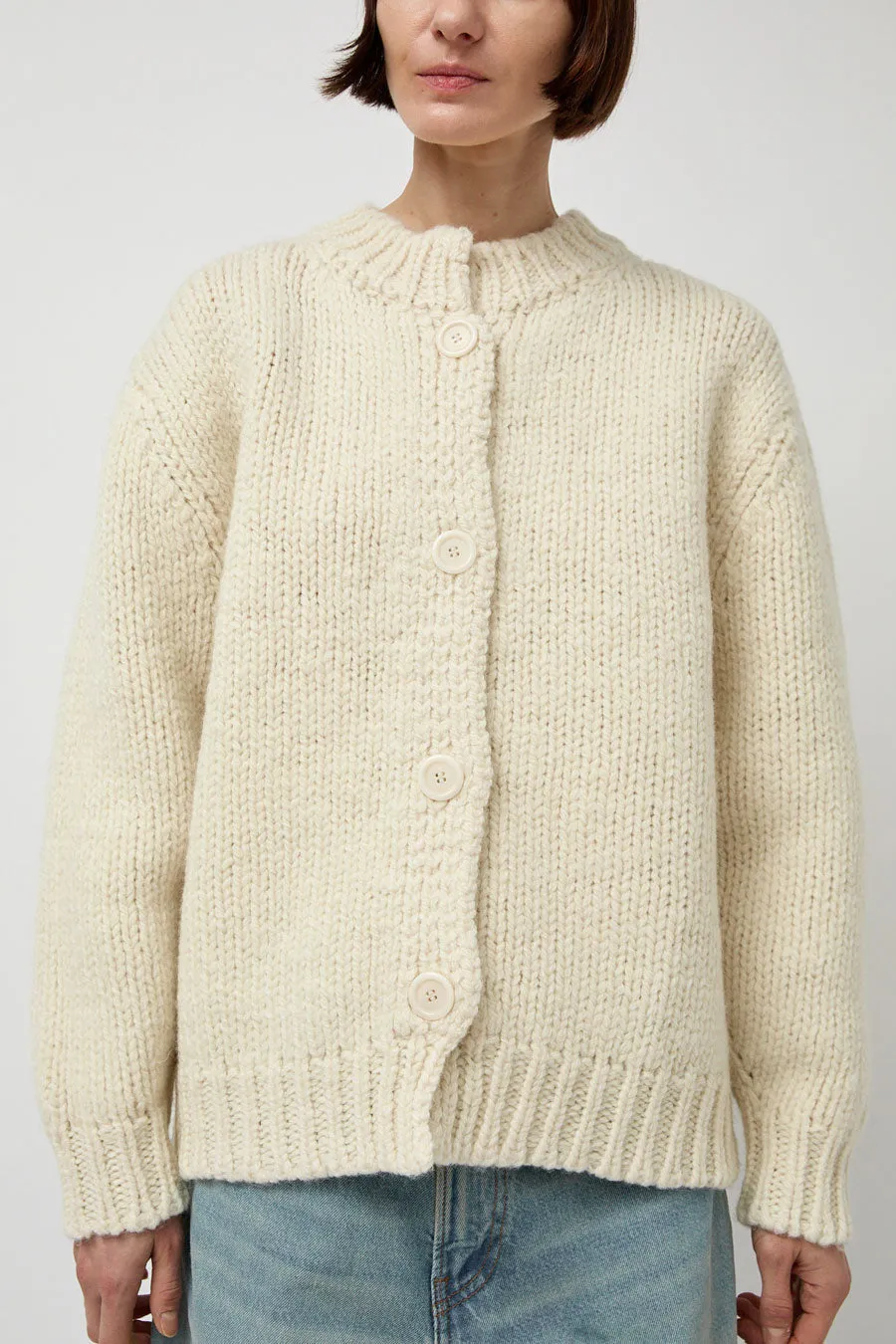 Amomento Hand Knitted Cardigan in Ecru sold by No. 6 product image thumbnail 4