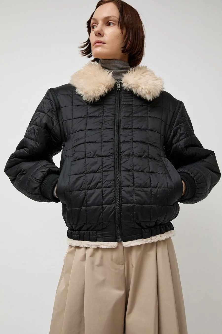 Amomento Shearling Detachable Sleeve Jumper in Ivory sold by No. 6 product image thumbnail 2