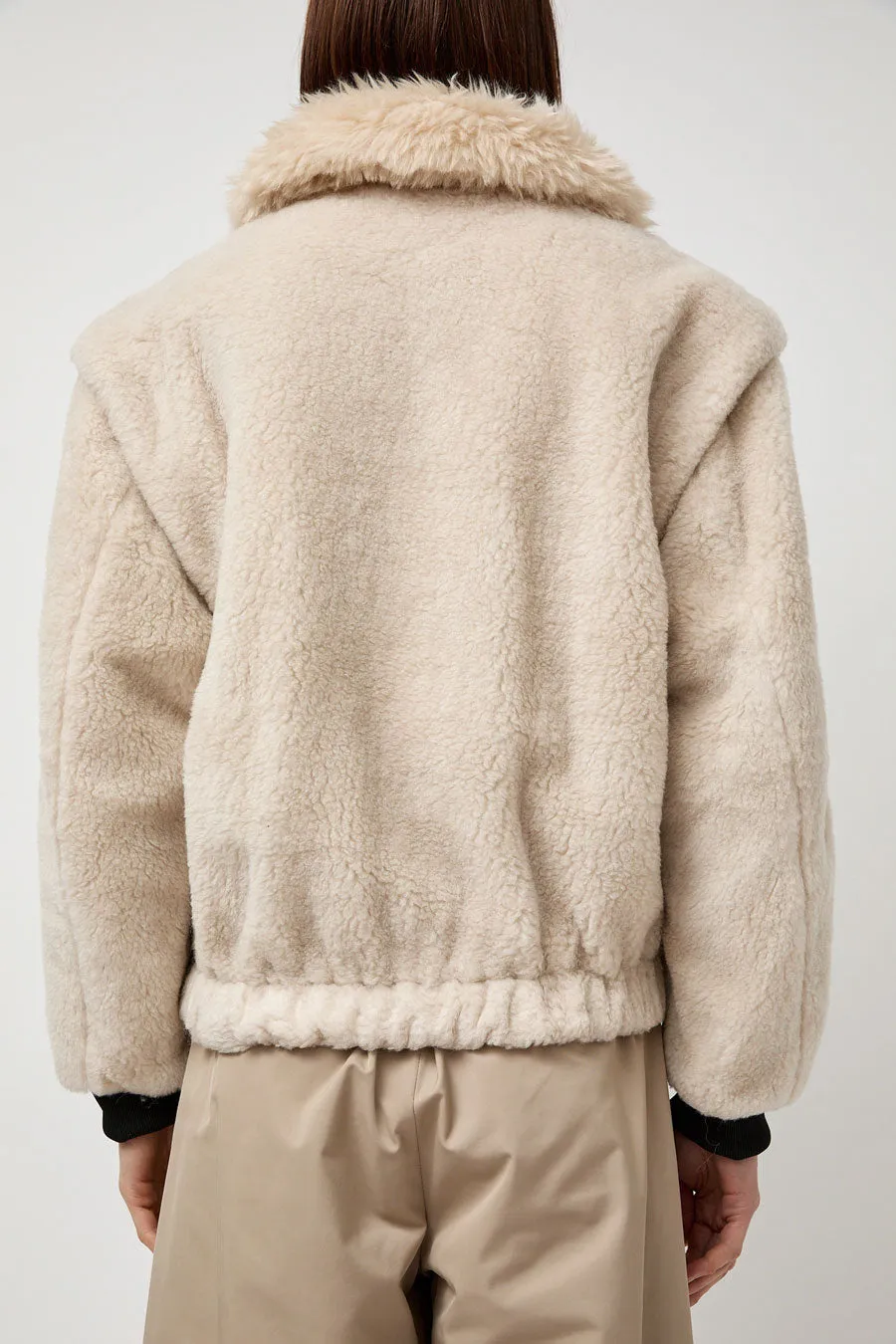 Amomento Shearling Detachable Sleeve Jumper in Ivory sold by No. 6 product image thumbnail 5
